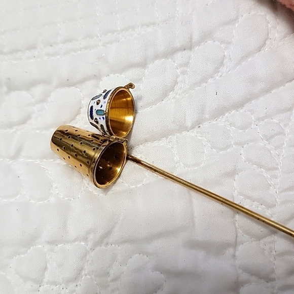 Cloisonne Enamel tea strainer MCM Russian - Picture 4 of 12